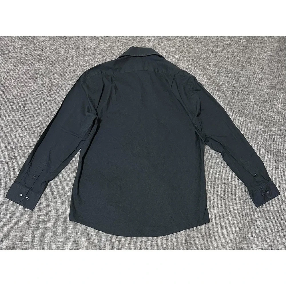 Dockers Fitted Men's 15/15 1/2‎ 32/33 M Black Long Sleeve Shirt
